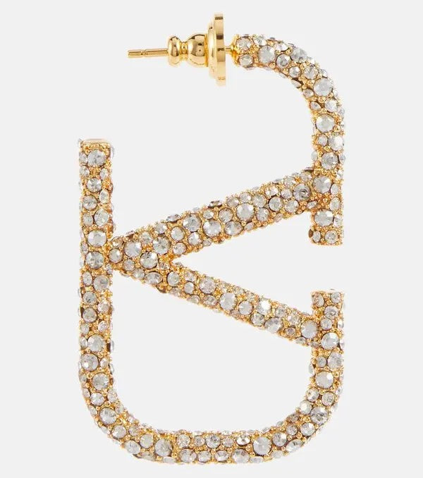 Valentino Garavani VLogo Signature crystal-embellished earrings