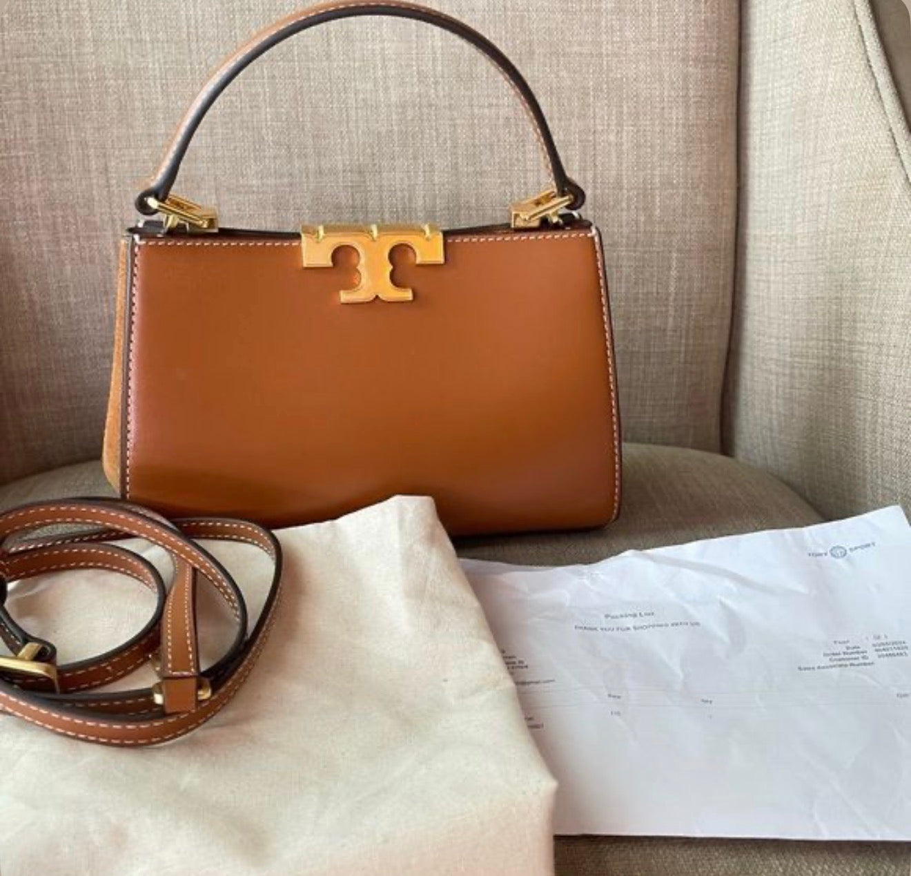 Tory Burch Mini Eleanor Satchel Bag - Brown