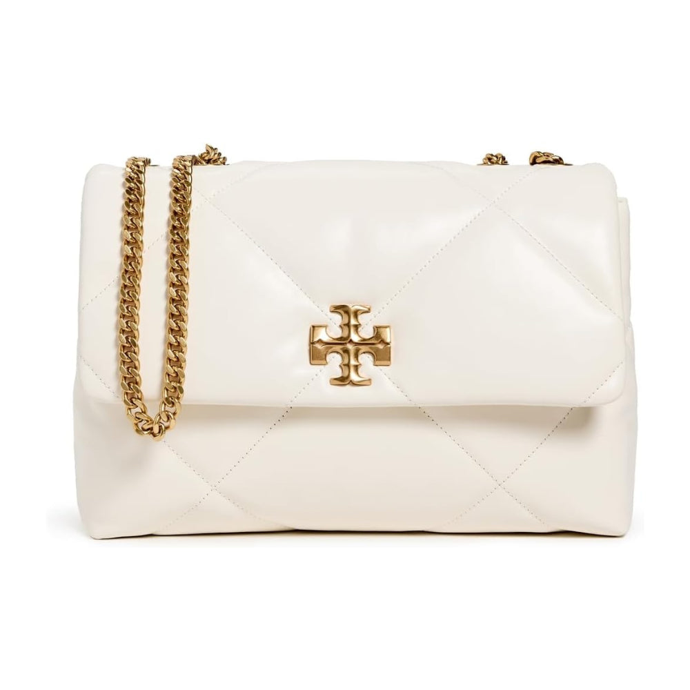 Tory Burch Small Kira Diamond Quilt Convertible Shoulder Bag - White