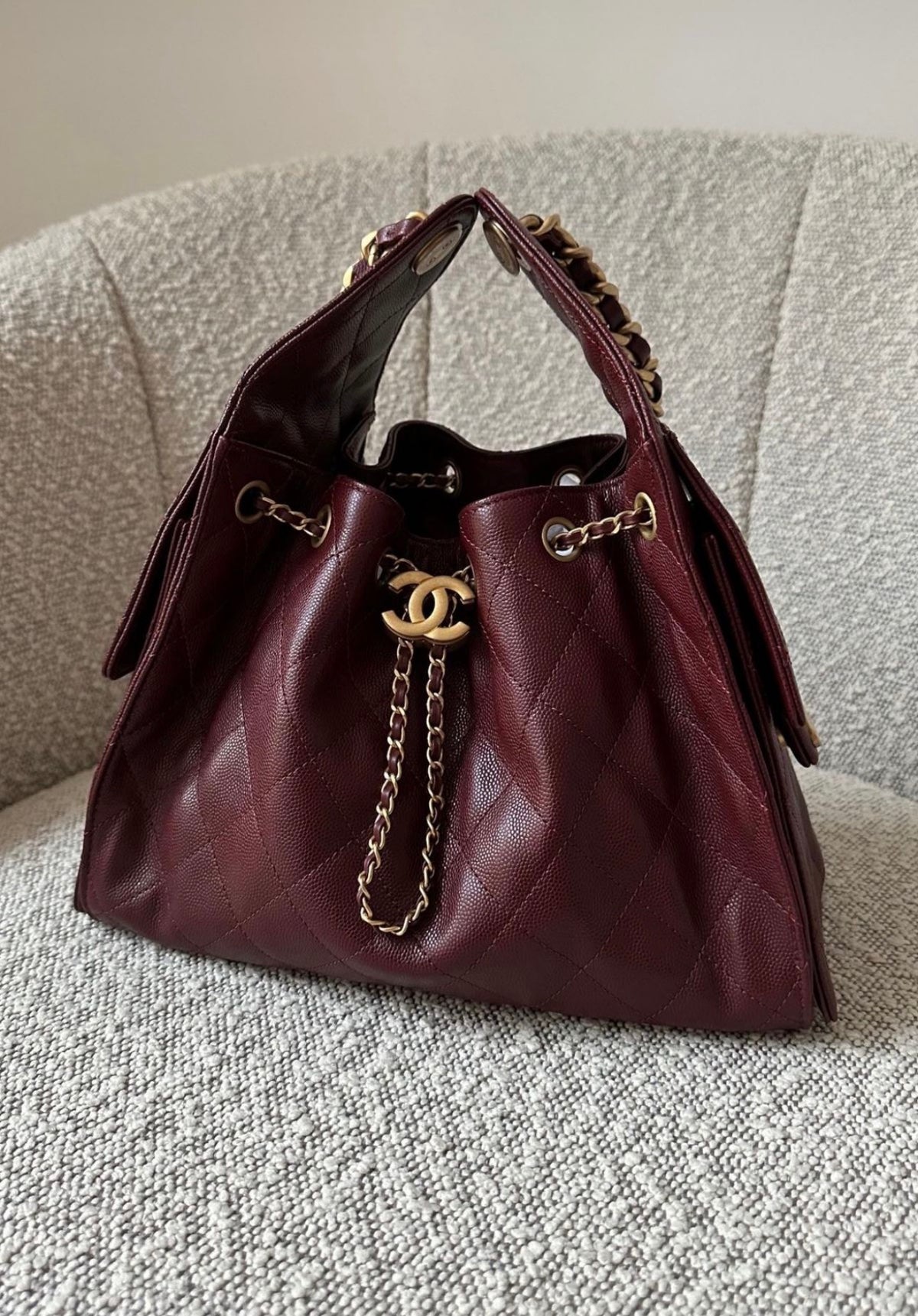 Chan*l Hobo 25 Small Bag with Complete Box Packaging