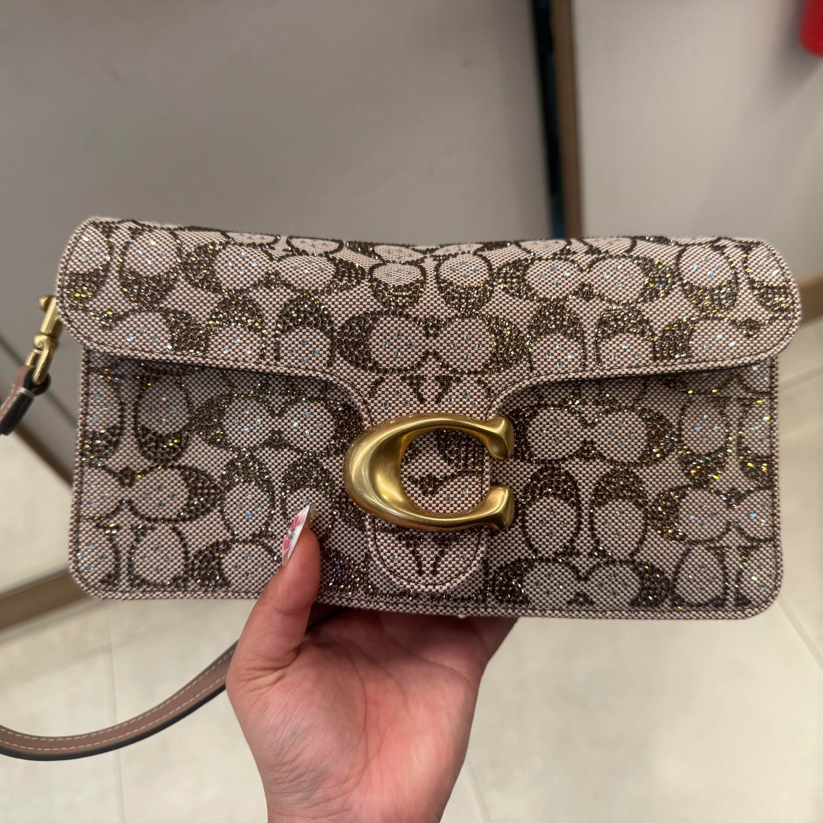 Coach Tabby 26 Crystal Signature Jacquard
