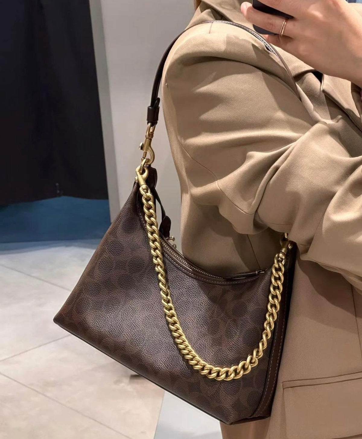 Coach Juliet Shoulder Bag 25 Maple Canvas Signature