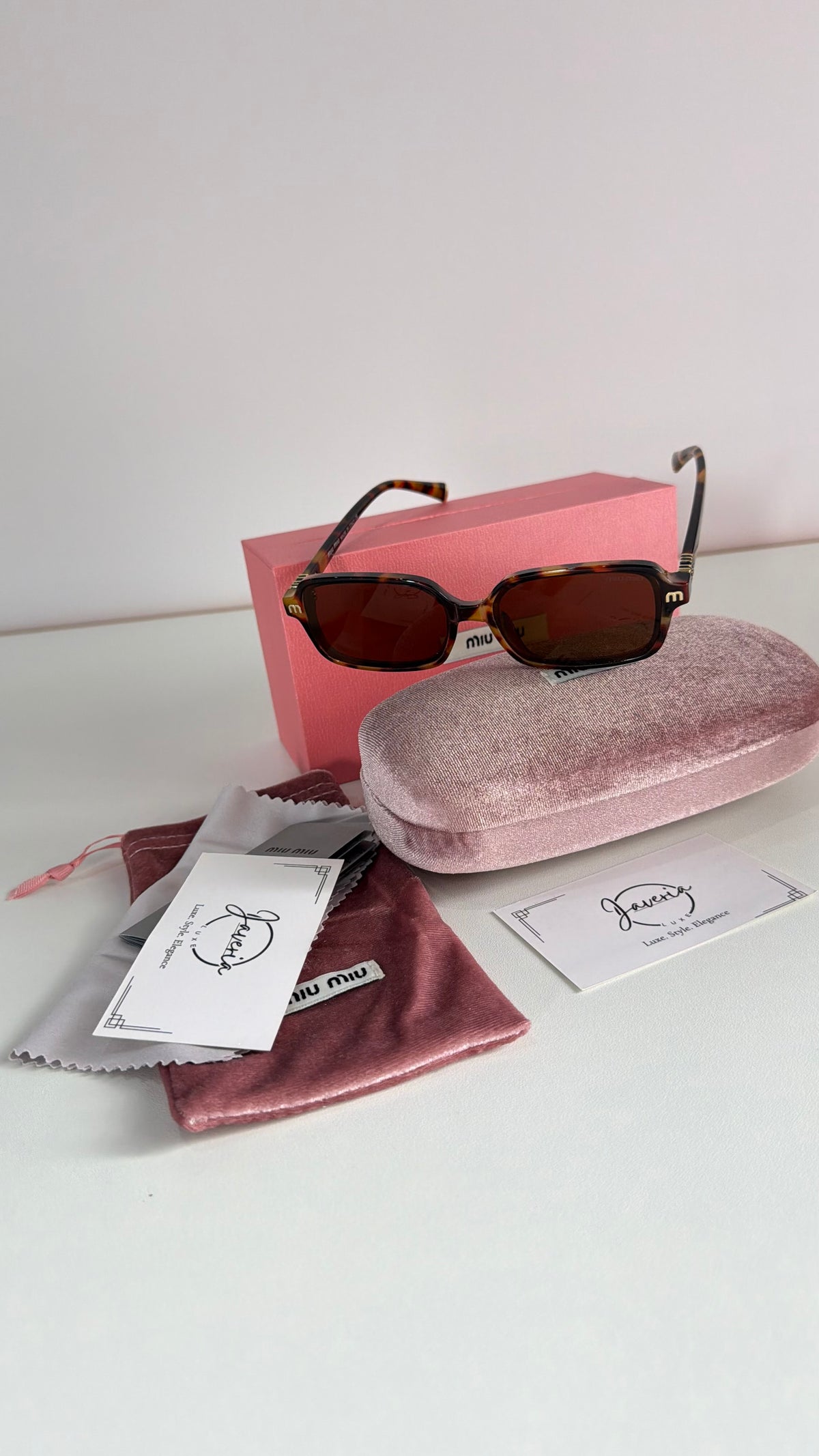 Miu Miu Brown Sunglasses With Complete Packaging