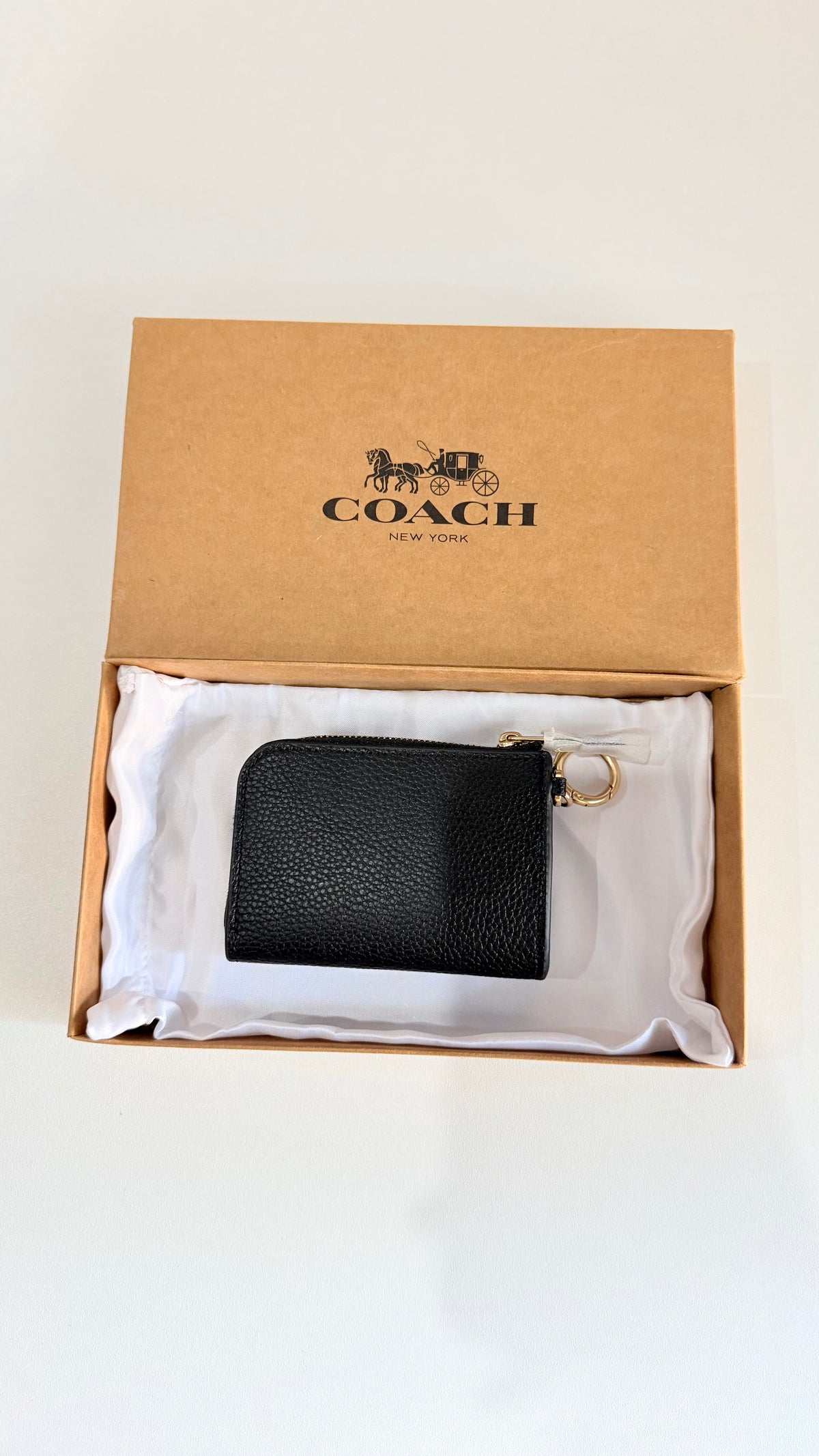 Coach Cardholder with Keychain - Black