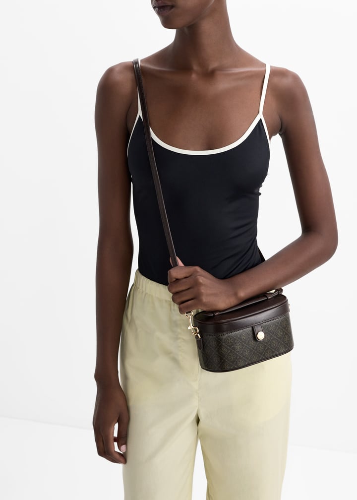 T Monogram Vanity Bag - Brown