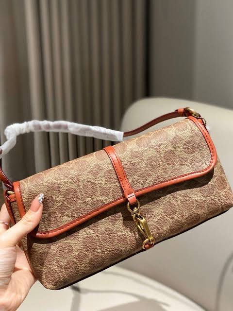 Coach Hamptons Bag - Brown Signature Canvas