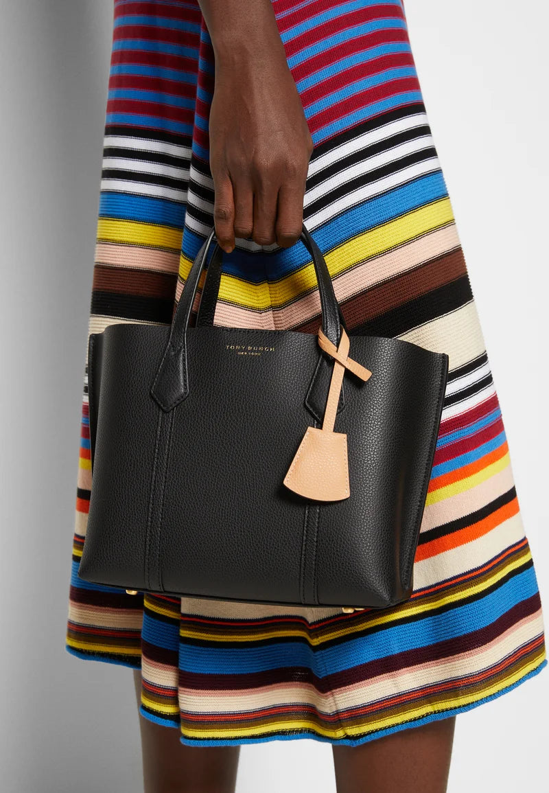 Tory Burch Small Perry Triple Compartment Tote Bag - Black