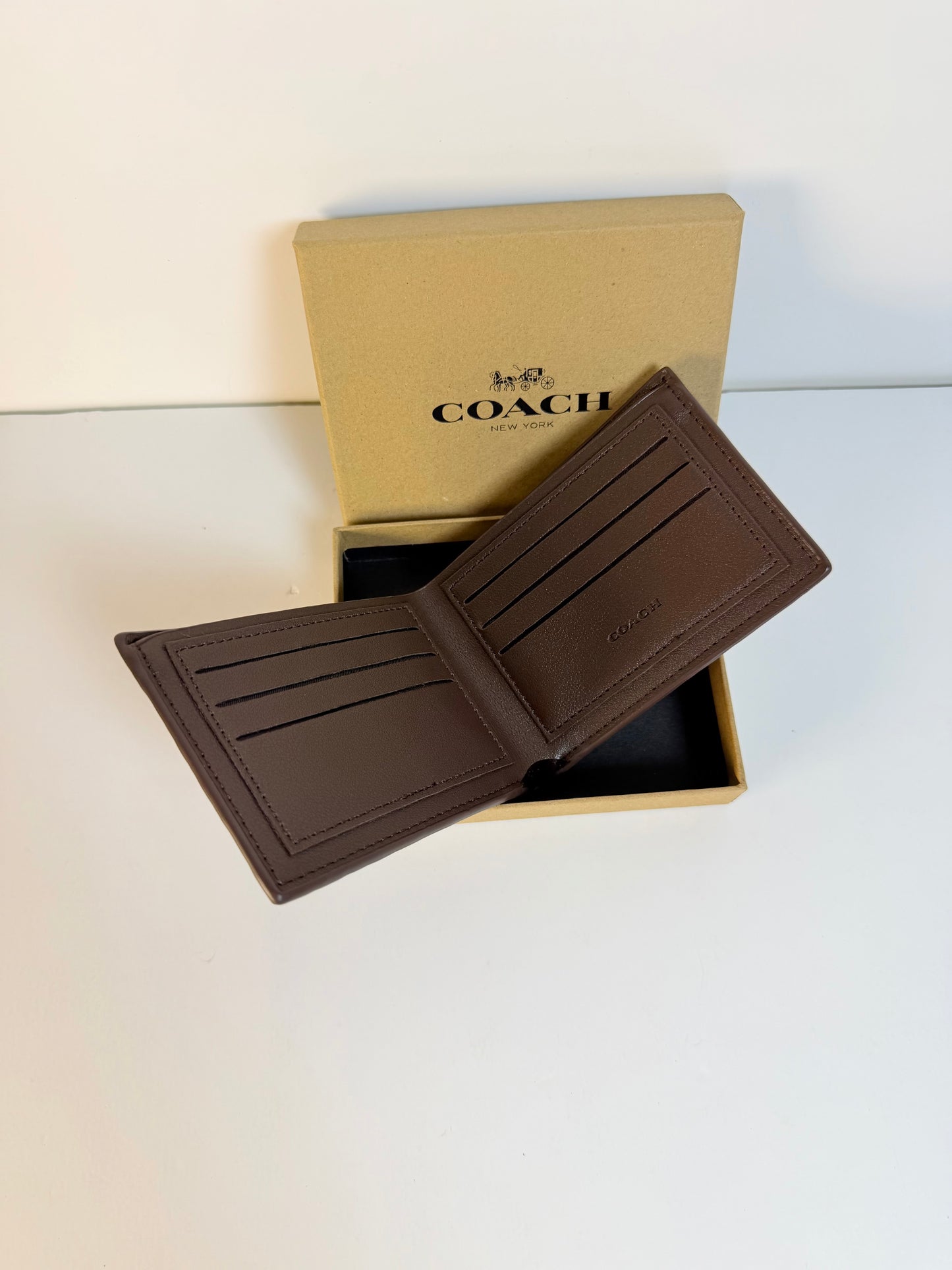 Coach Signature Embossed Leather - Brown