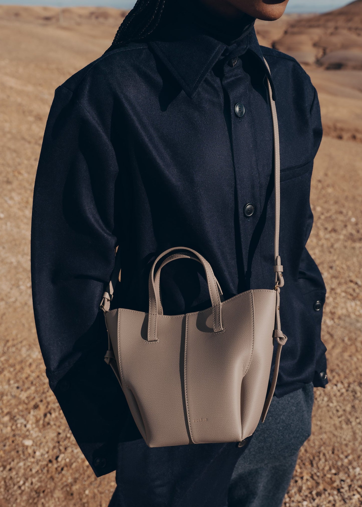 Polene Cyme Nano Tote - Taupe