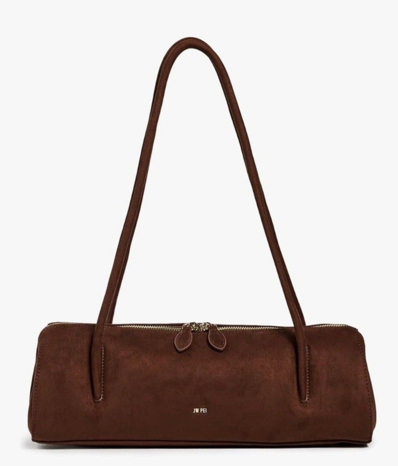 NOVA SHOULDER BAG - BROWN SUEDE LEATHER