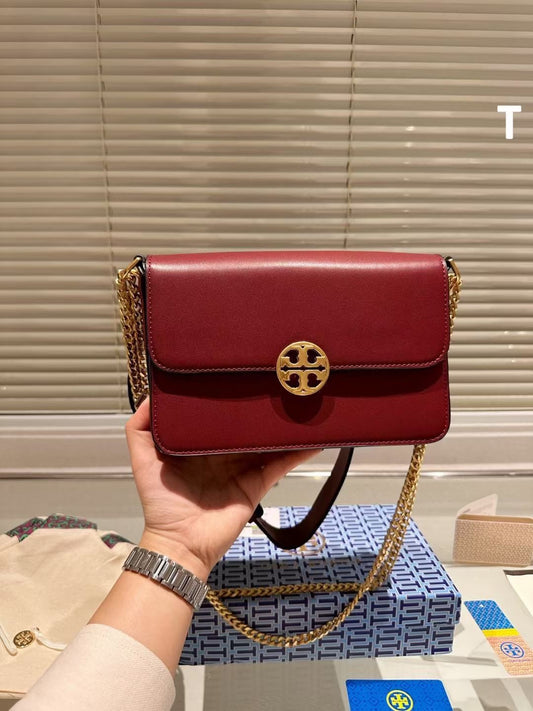 Tory Burch Chelsea Shoulder Bag - Maroon