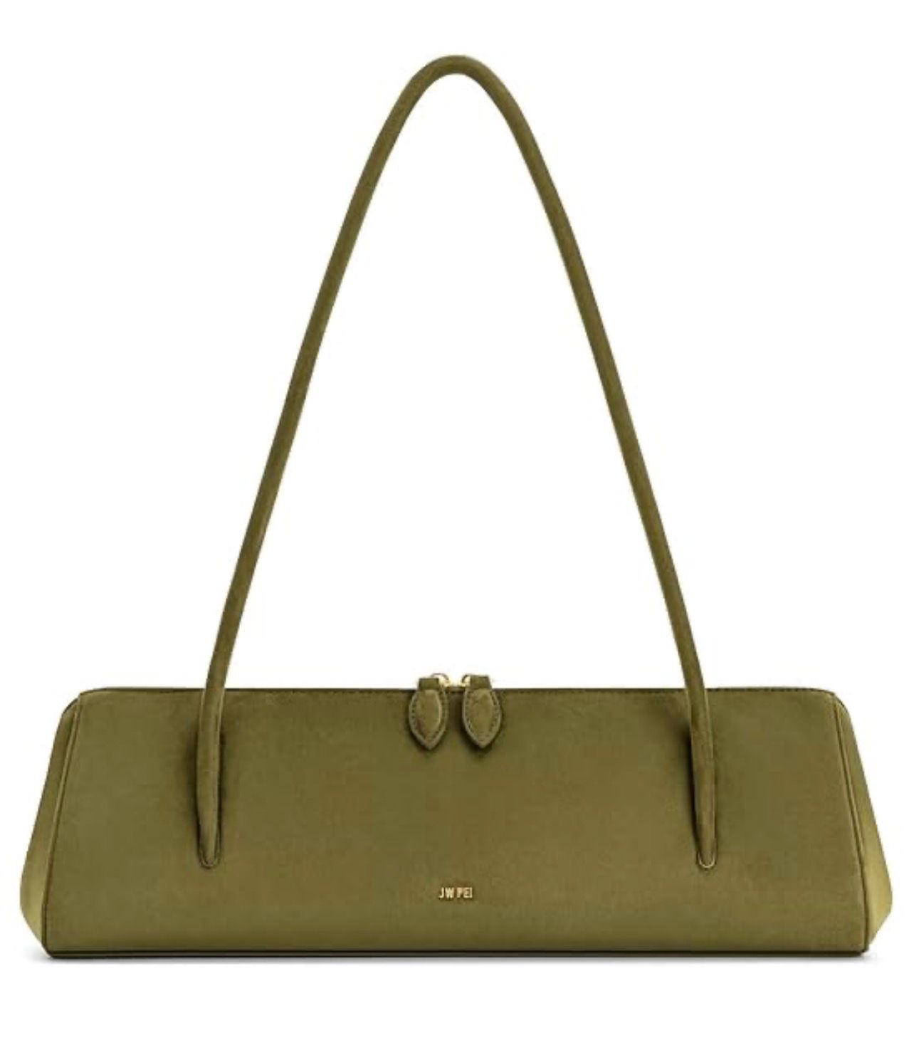 NOVA SHOULDER BAG - OLIVE GREEN SUEDE LEATHER