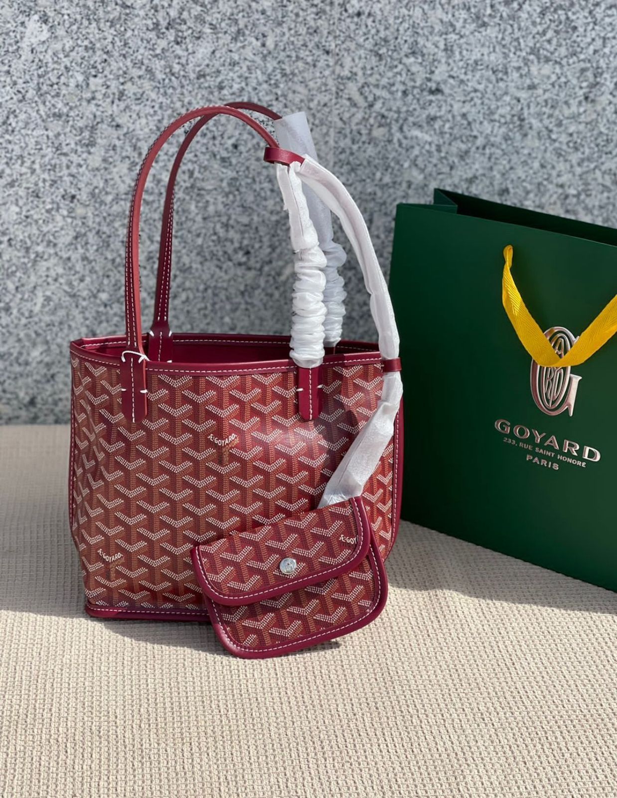 G Mini Tote Bag In Maroon