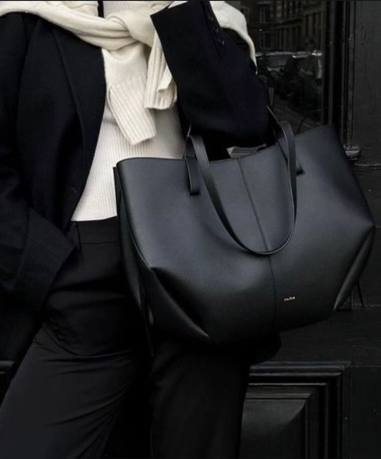 Cyme Edition Textured Black Tote Bag