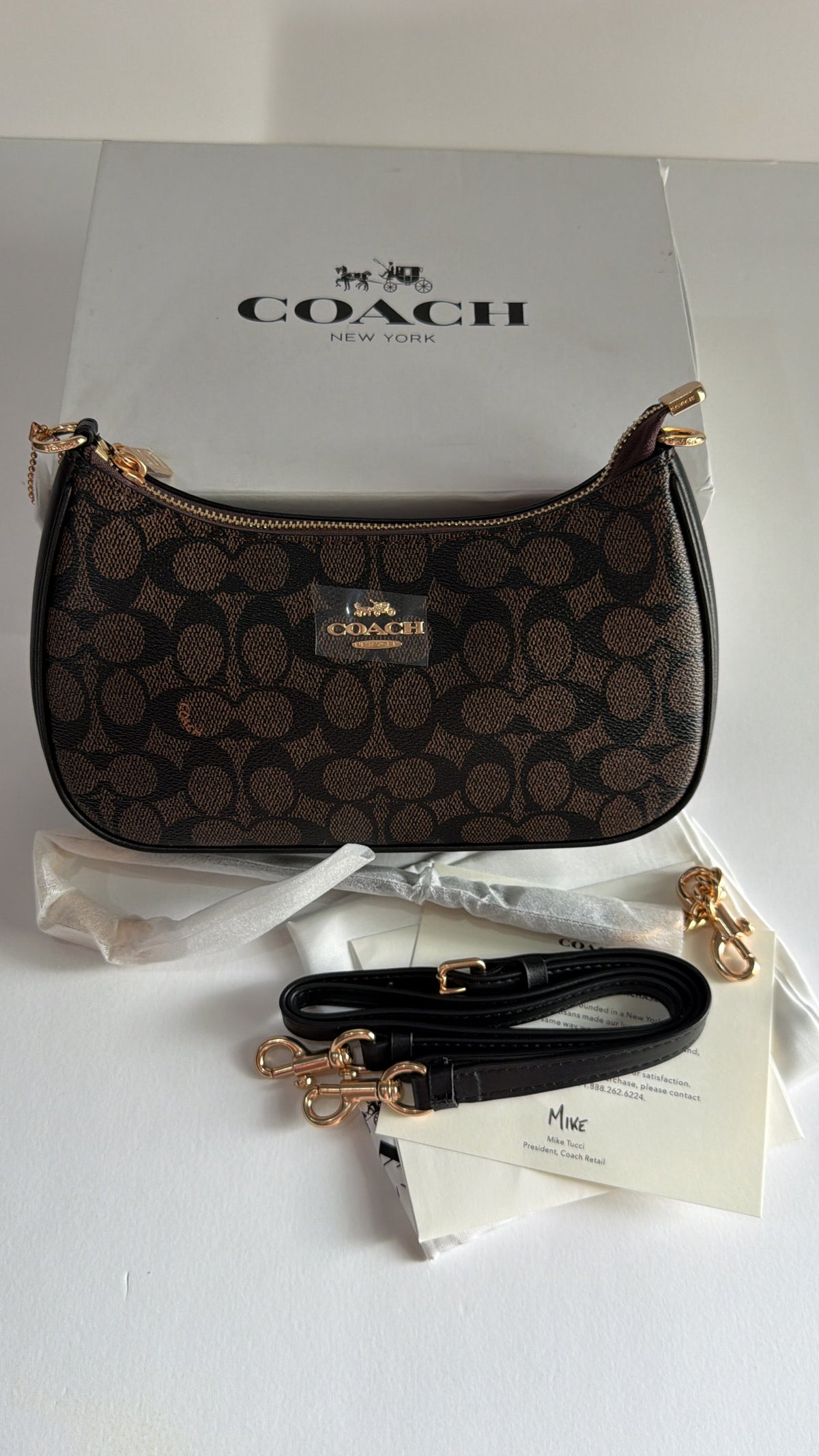 Coach Teri shoulder bag - Coffee Brown