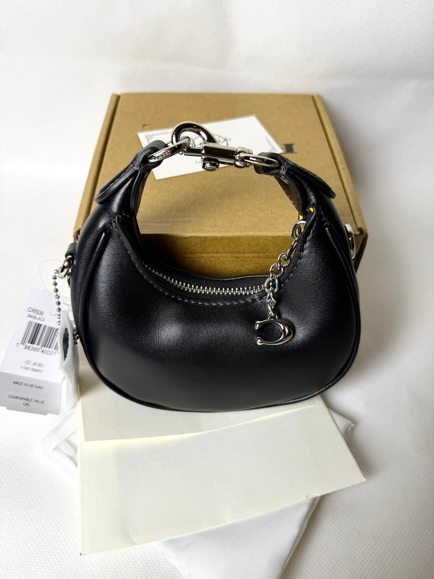 Jonie mini leather cross-body bag (Black)