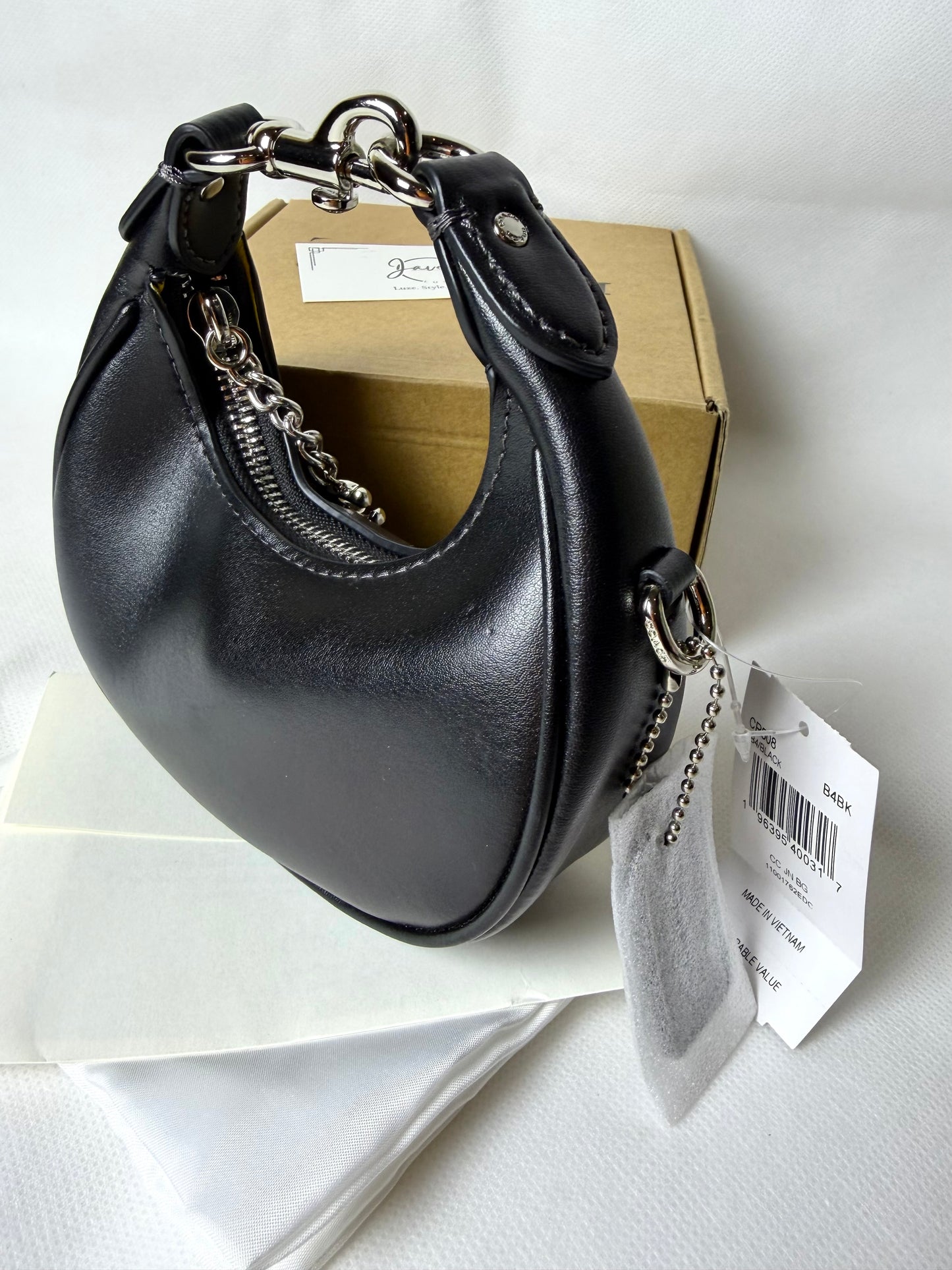 Jonie mini leather cross-body bag (Black)