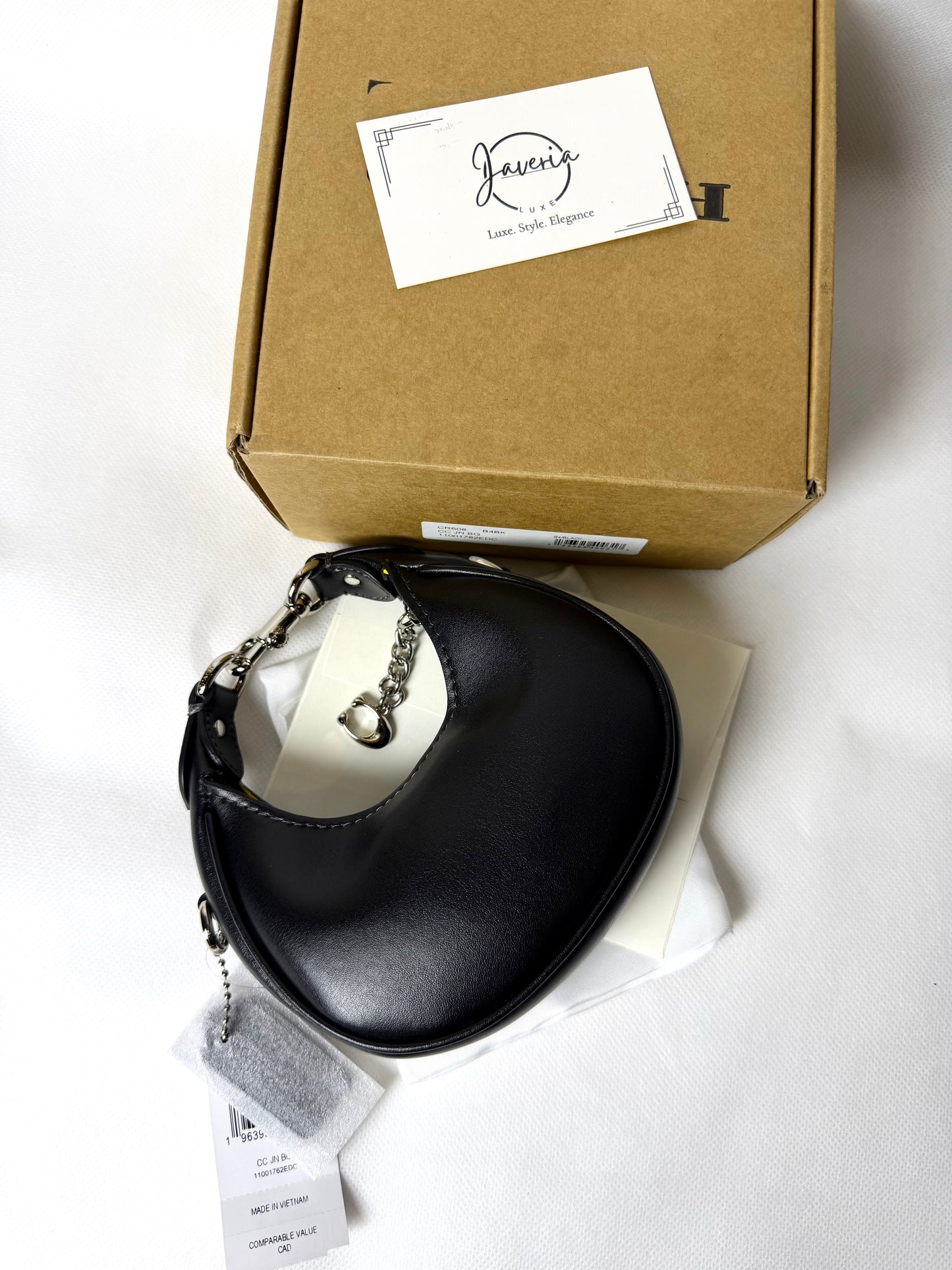 Jonie mini leather cross-body bag (Black)
