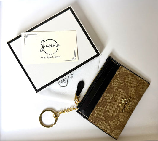 Coa*h Skinny Mini ID Case with Key ring