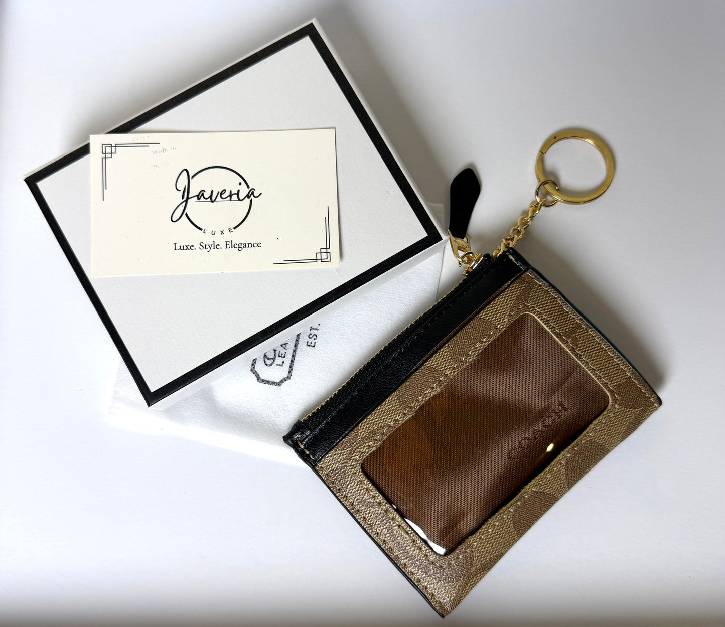 Coa*h Skinny Mini ID Case with Key ring