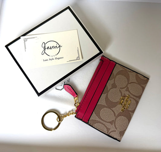 Coa*h Mini Skinny ID Case with Keyring