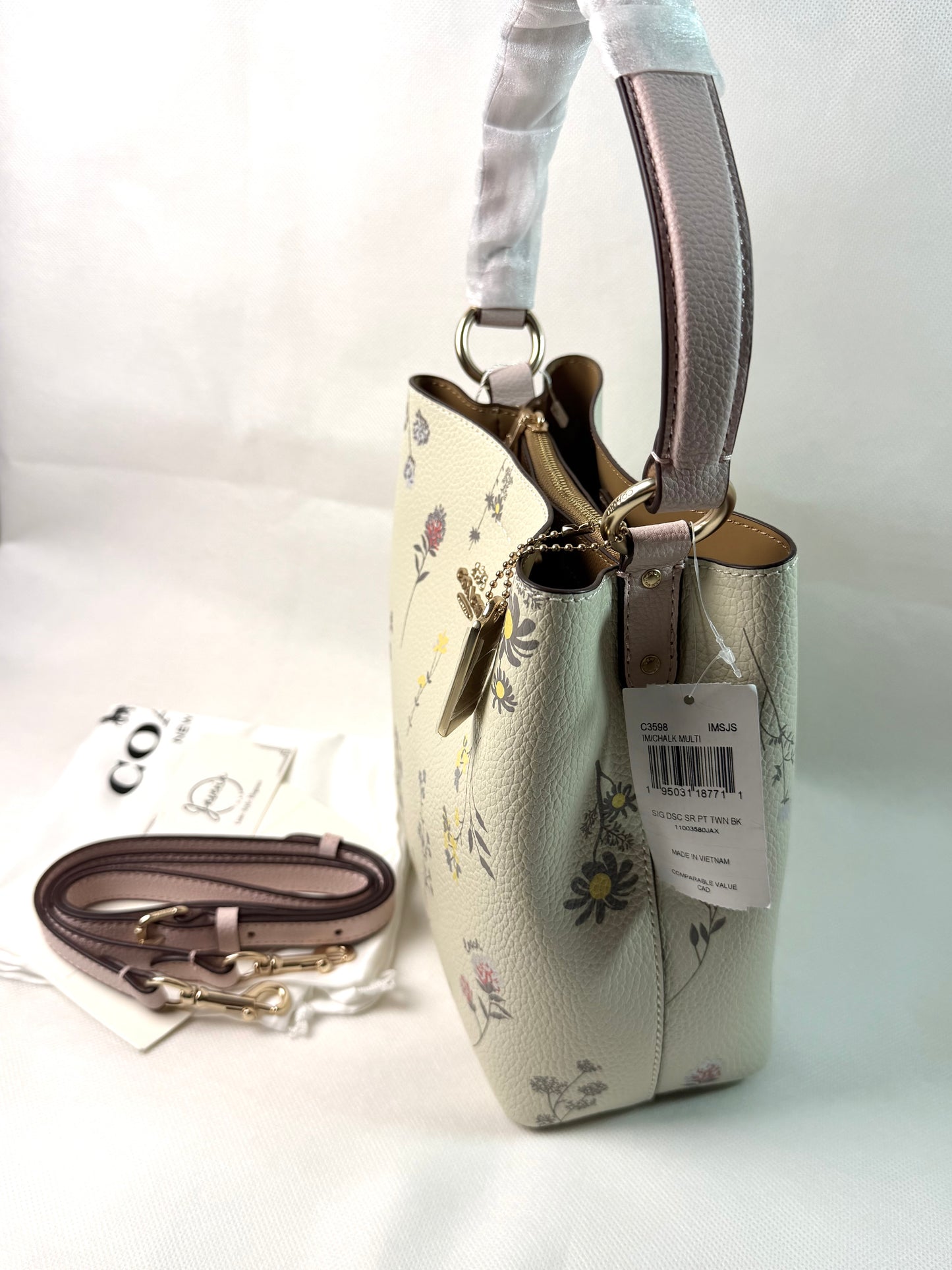 Coach Bucket Bag with Wildflower Print