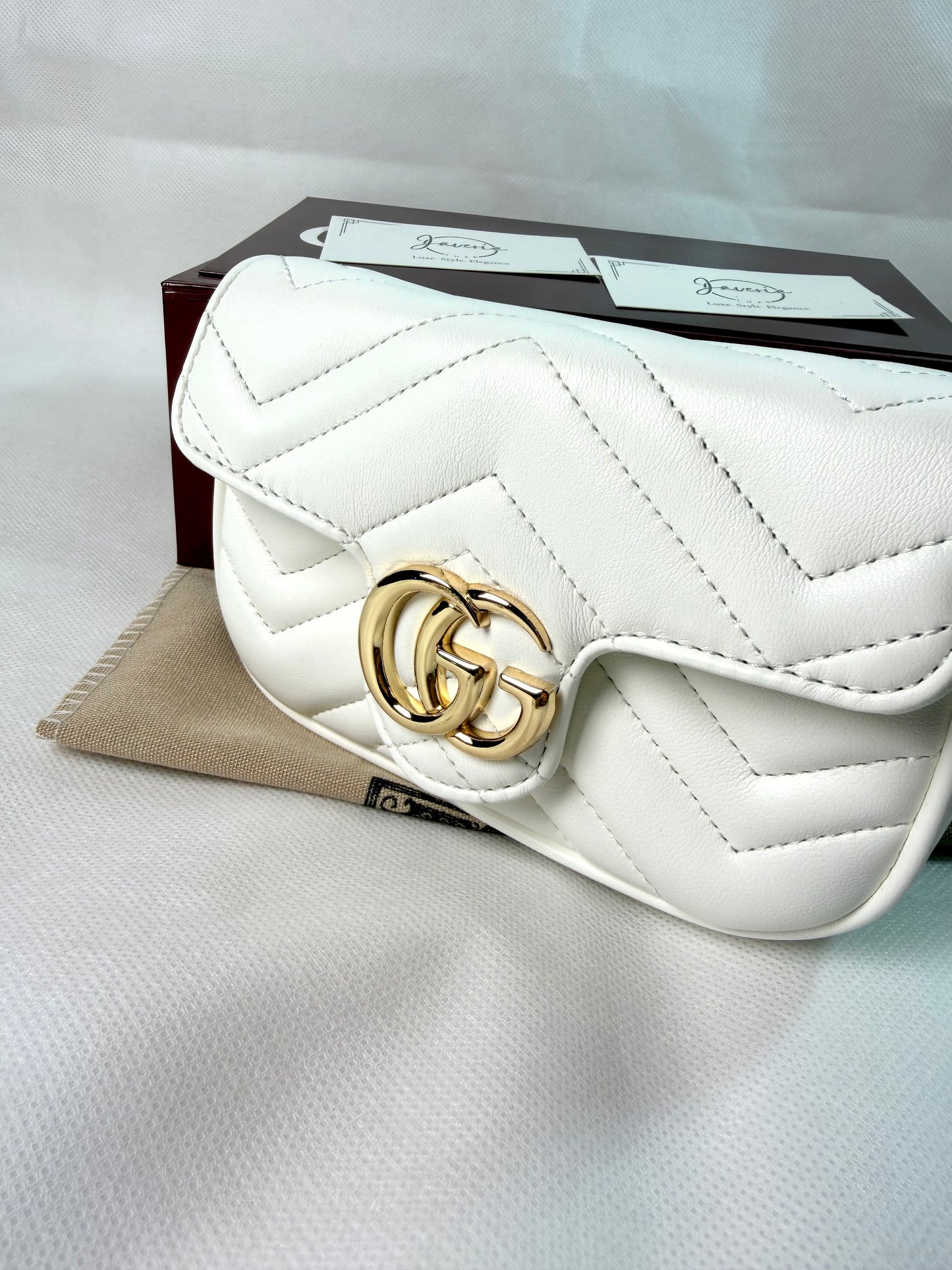 GG Marmont mini shoulder bag- White