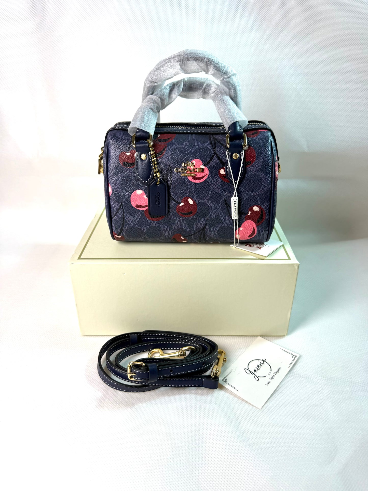 Coach Mini Rowan Crossbody Bag In Signature Canvas with Cherry Print