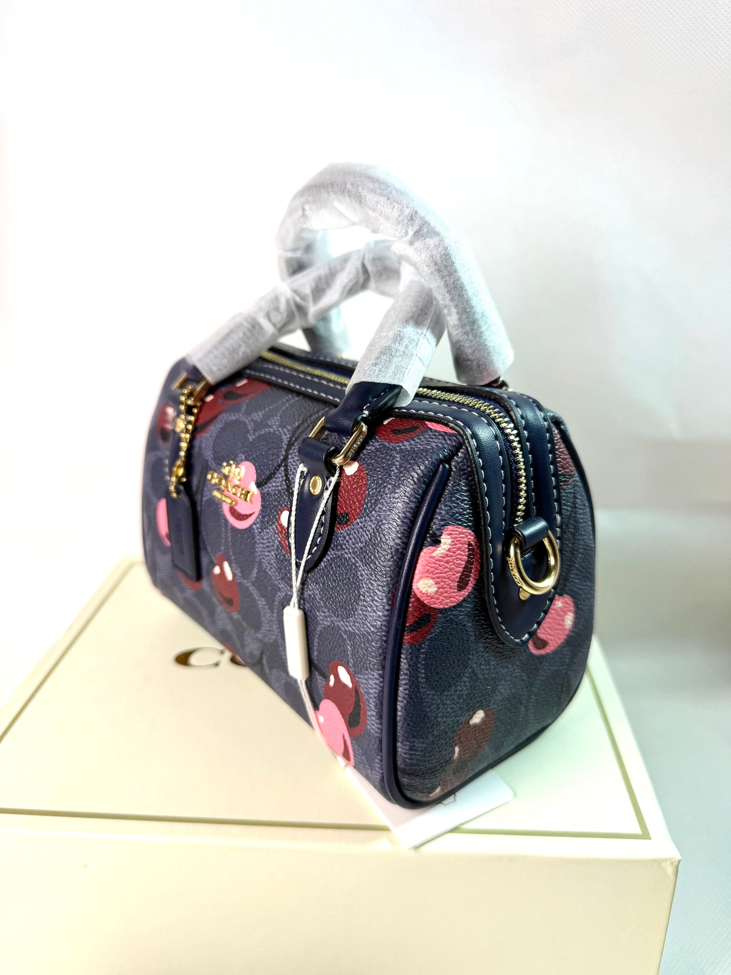 Coach Mini Rowan Crossbody Bag In Signature Canvas with Cherry Print