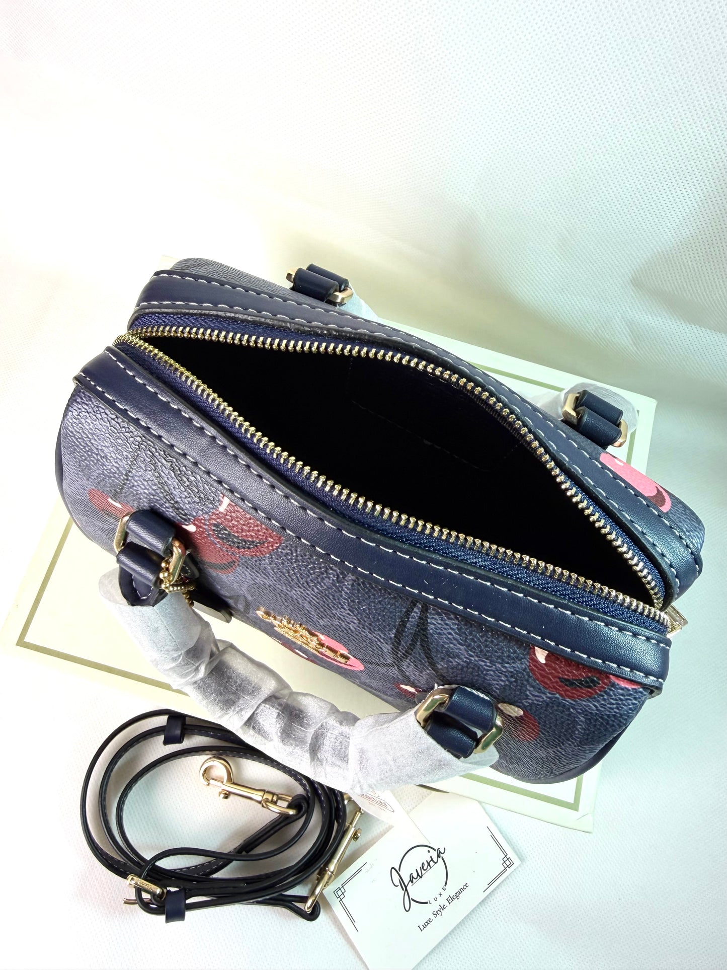 Coach Mini Rowan Crossbody Bag In Signature Canvas with Cherry Print
