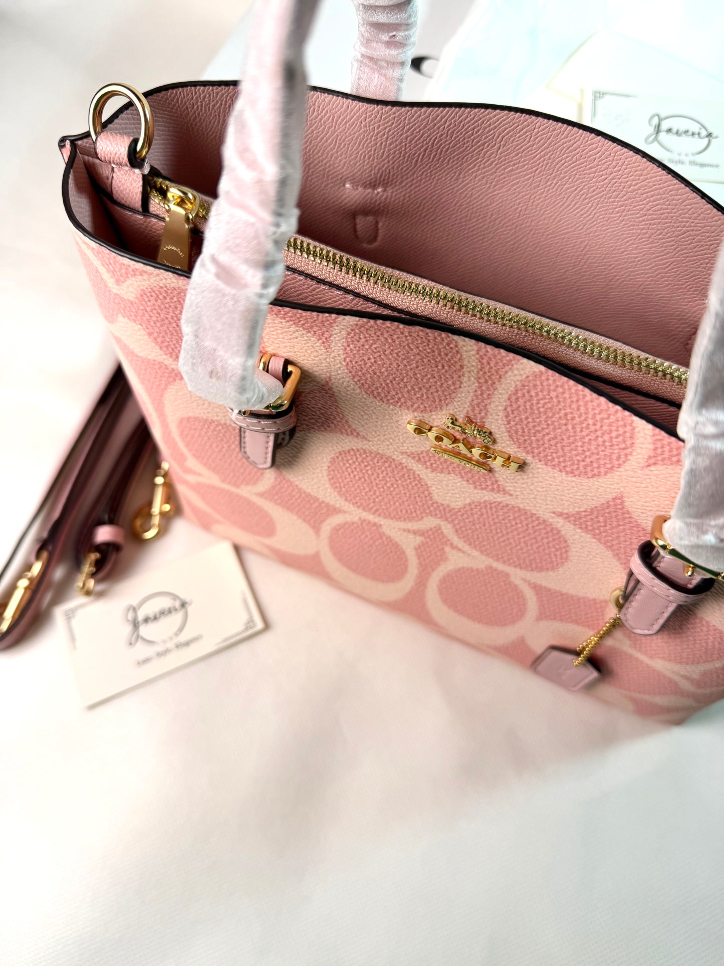 Coach Mollie tote 25 Bag (Pink)