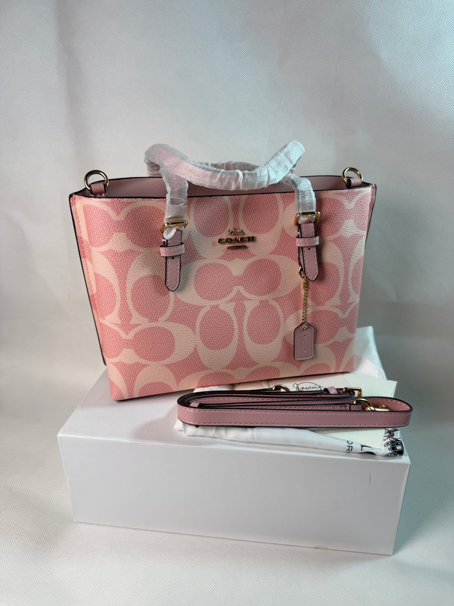 Coach Mollie tote 25 Bag (Pink)