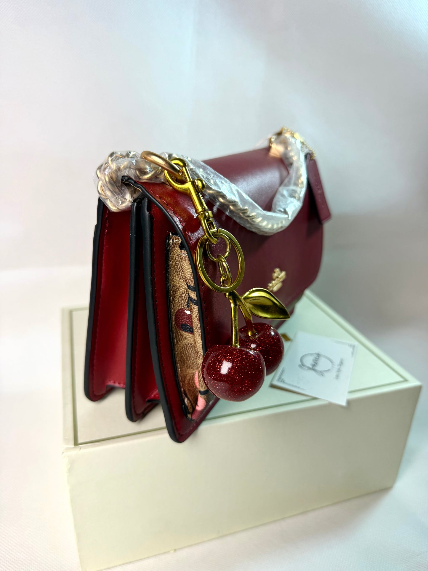 Coach Klare Crossbody Bag In Signature Canvas with Cherry Print