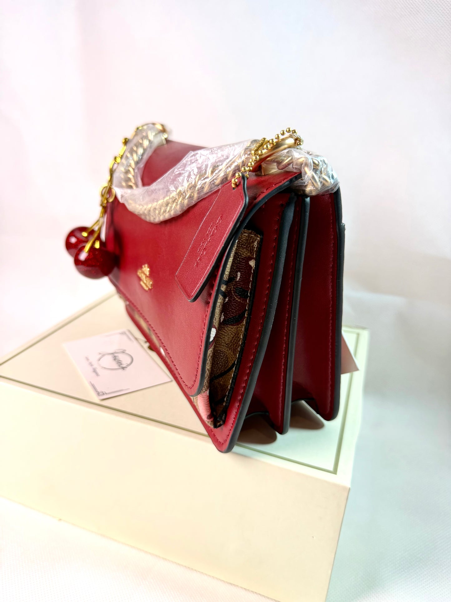 Coach Klare Crossbody Bag In Signature Canvas with Cherry Print