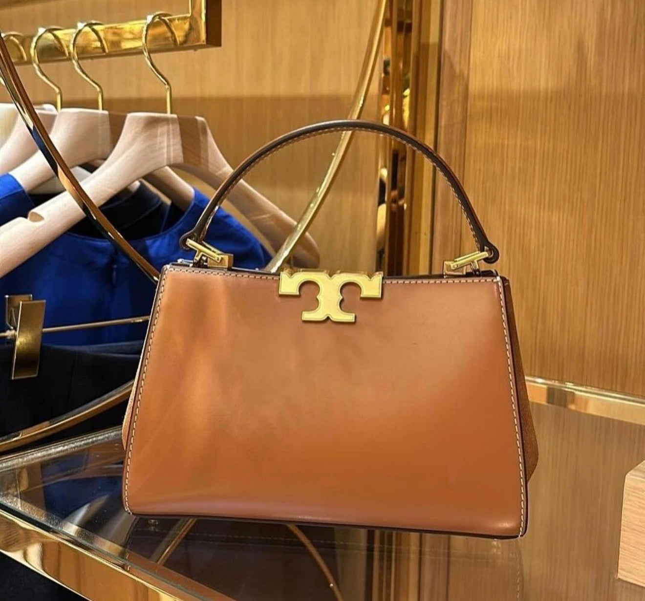 Tory Burch Mini Eleanor Satchel Bag - Brown