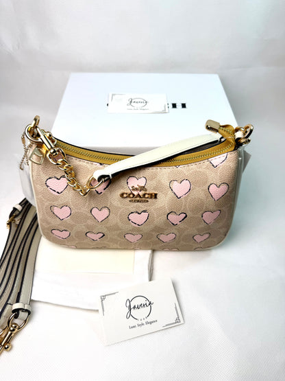 Teri Shoulder Bag With Heart Prints