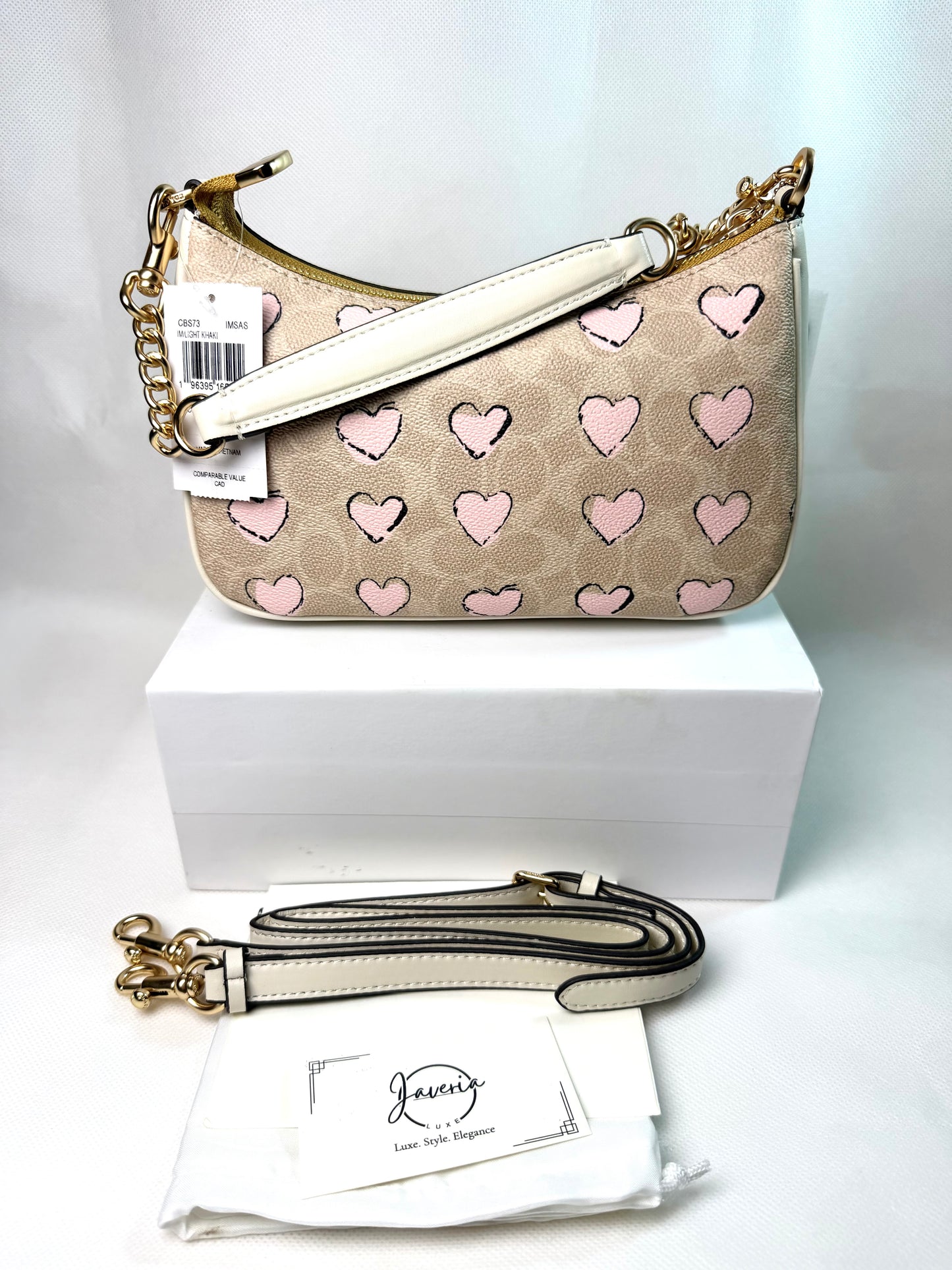 Teri Shoulder Bag With Heart Prints