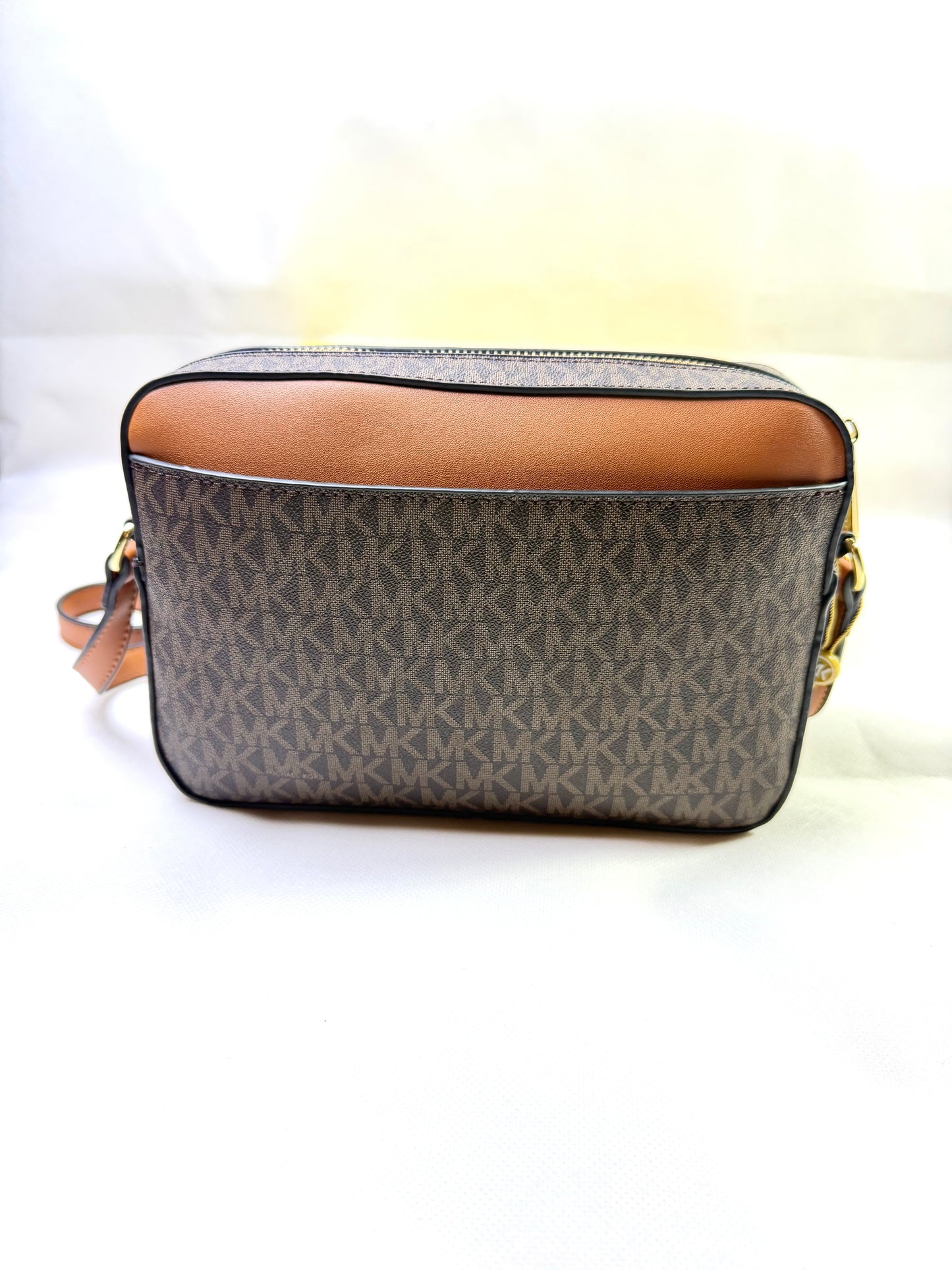 MK Jet Set Large Logo Crossbody Bag - Brown