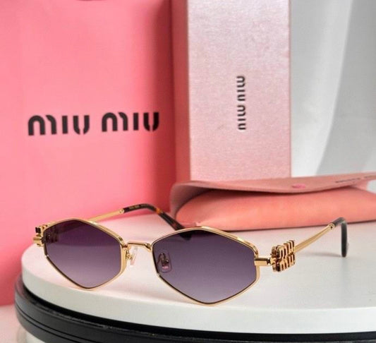Miu Miu geometric Sunglasses - Purple (without case)