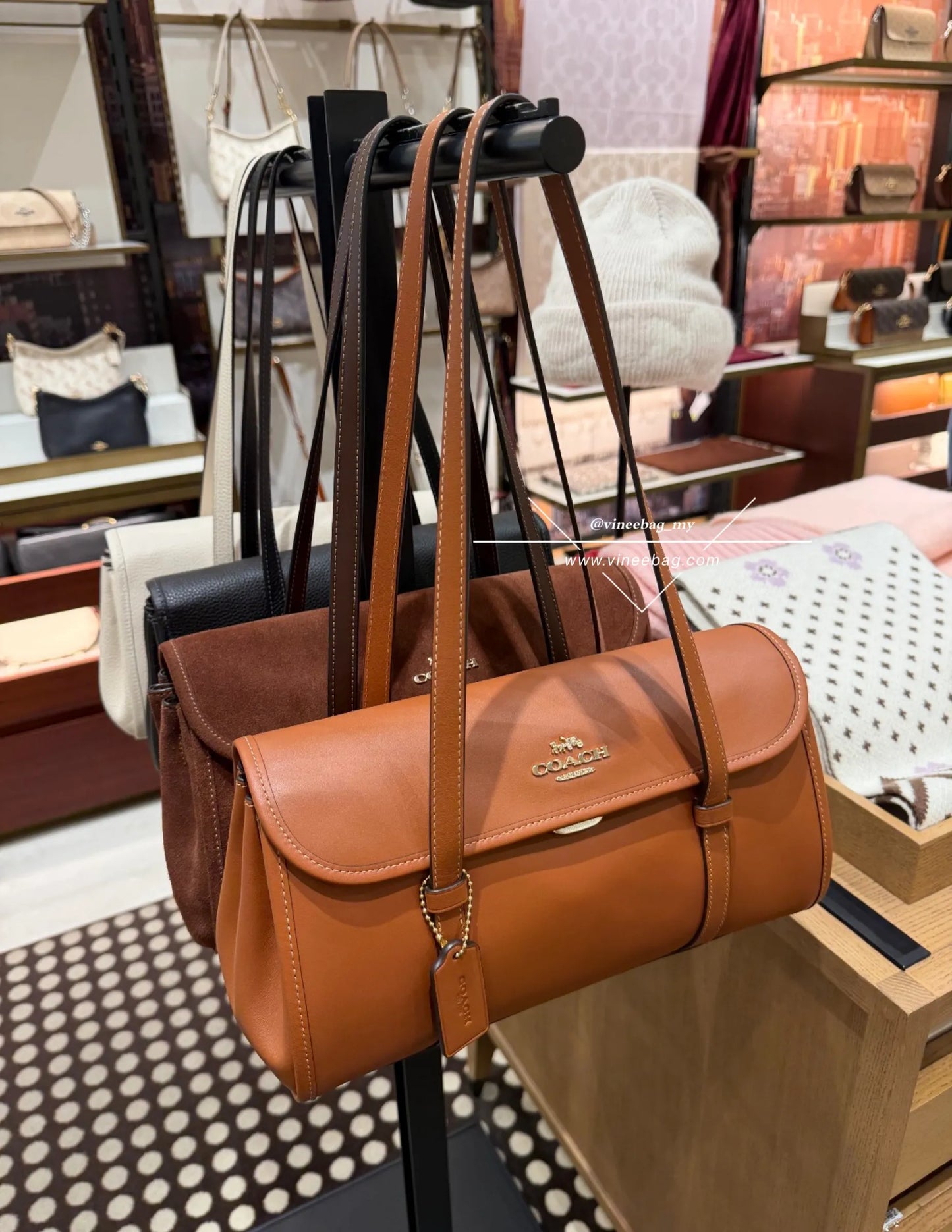 Coach Bridget Flap Shoulder Bag - Brown