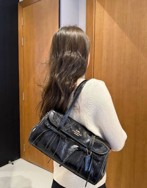 Coach Bridget Flap Shoulder Bag - Black with Bows