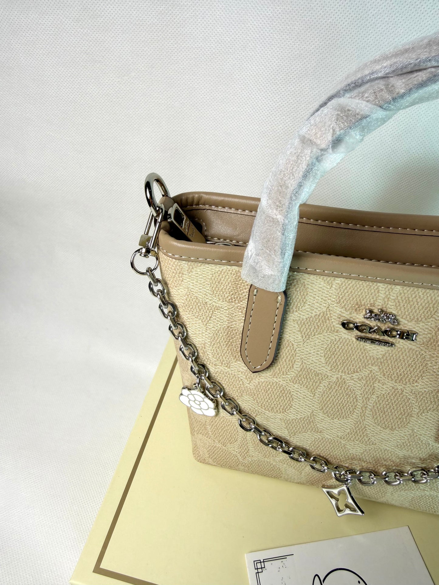 Coach Mini City Tote Bag in Signature Canvas - Light Brown
