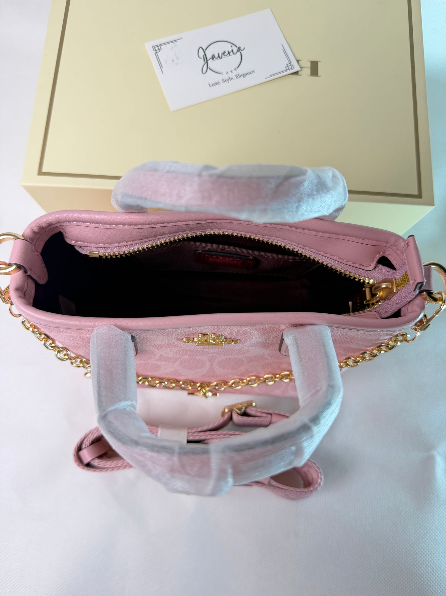 Coach Mini City Tote Bag in Signature Canvas - Pink