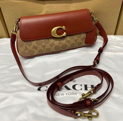 Coach Jet Shoulder Bag - Signature Canvas Brown