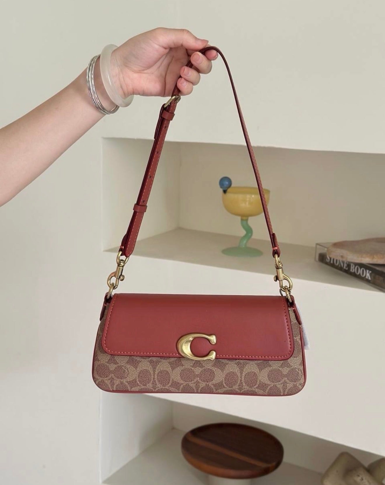 Coach Jet Shoulder Bag - Signature Canvas Brown