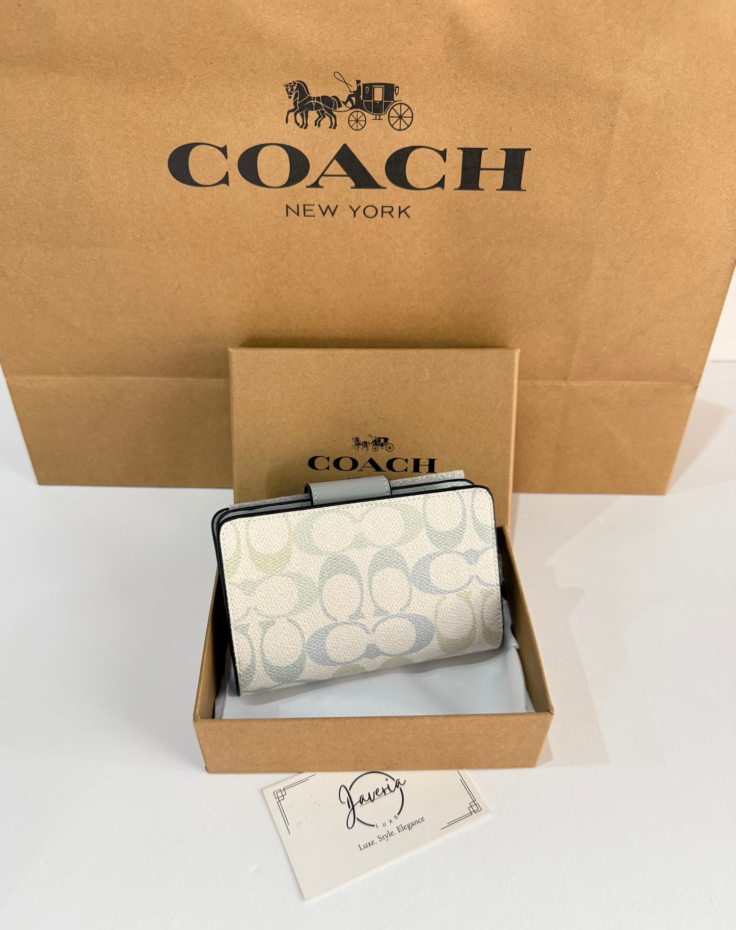 Coach Medium Corner Zip Wallet - Blue