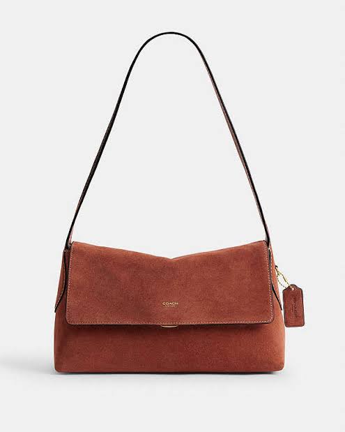 Coach Chelsea 30 Shoulder Bag with Strap | Brown Suede