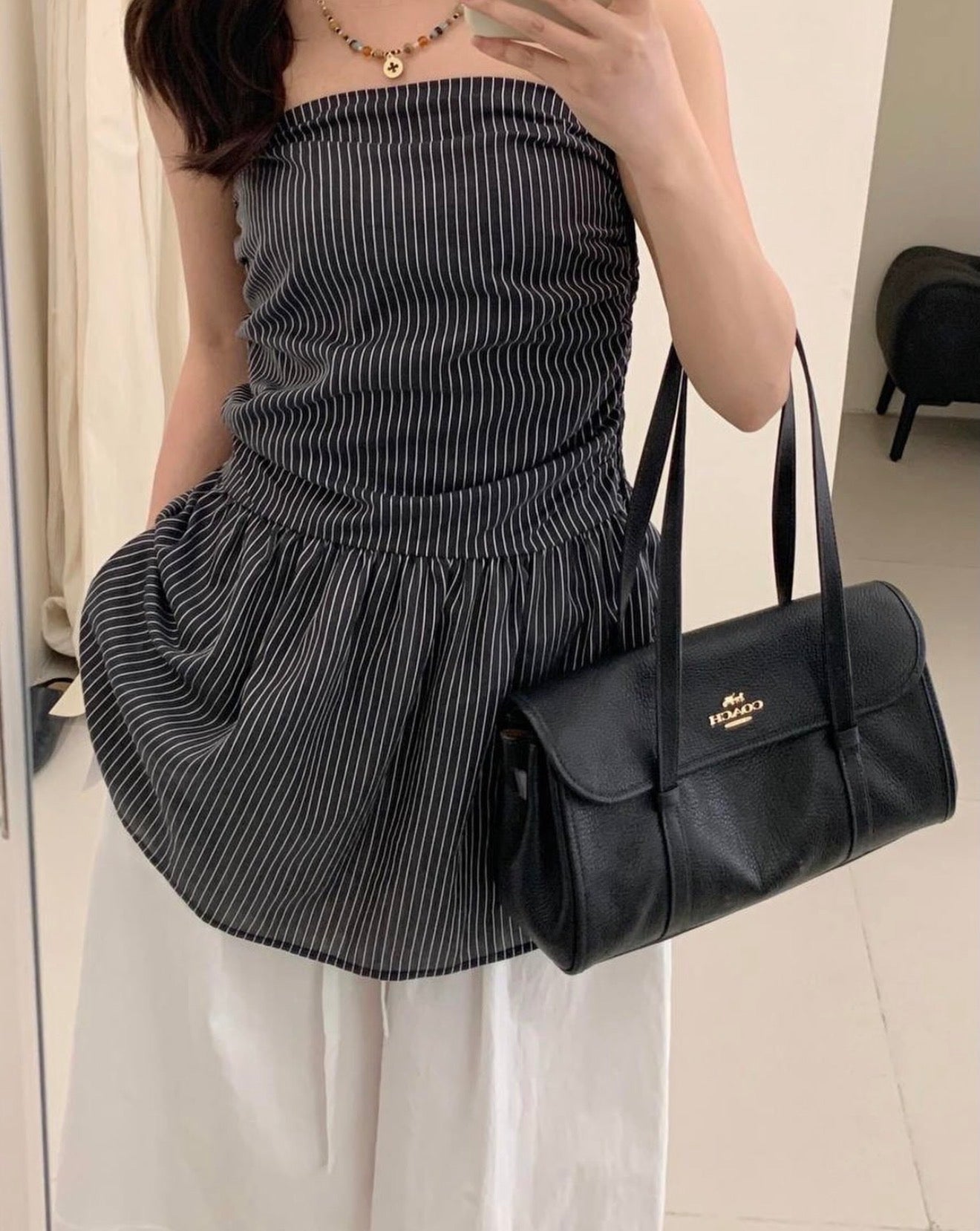 Coach Bridget Flap Shoulder Bag - Black