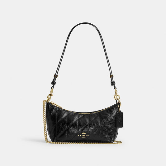 Coach Caitlin Shoulder Bag with Quilting - Black