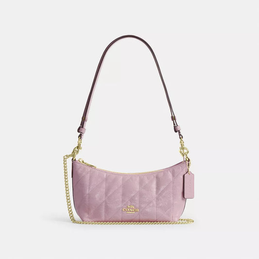Coach Caitlin Shoulder Bag with Quilting - Pink